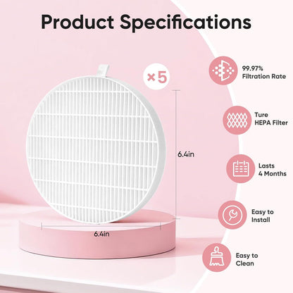 5 Pack Nail Dust Collector ilters Compatible with Melody Susie Dust Collector, Models HPro/SProR, ilters 99% o Nail Dust, Reusable & Easy to Clean VXN Beauty