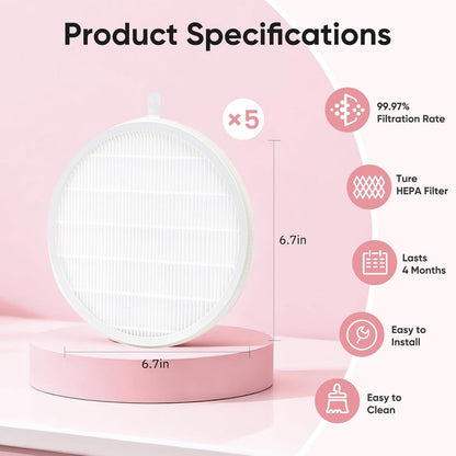 5 Pack Nail Dust Collector ilters Compatible with Melody Susie Dust Collector, Models SPro/ XC320J, ilters 99% o Nail Dust, Reusable & Easy to Clean VXN Beauty
