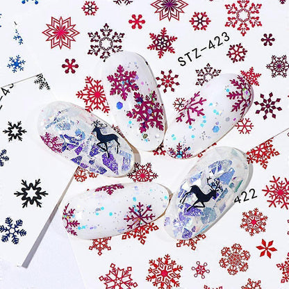 Christmas Nail Sticker New Year Water Decals Christmas Decoration Patch Watermark Nail Art Decoration VXN Beauty