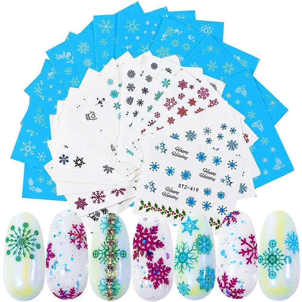 Christmas Nail Sticker New Year Water Decals Christmas Decoration Patch Watermark Nail Art Decoration VXN Beauty