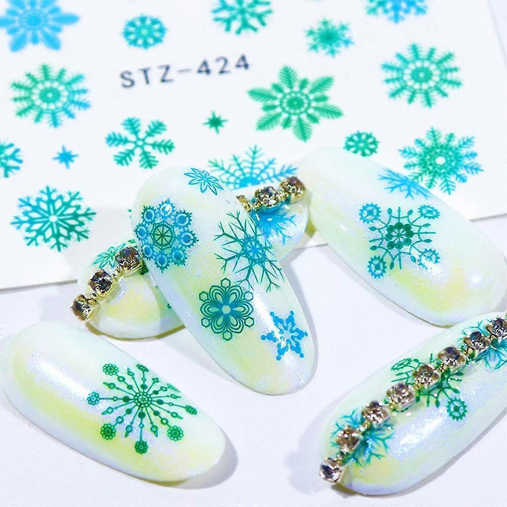 Christmas Nail Sticker New Year Water Decals Christmas Decoration Patch Watermark Nail Art Decoration VXN Beauty