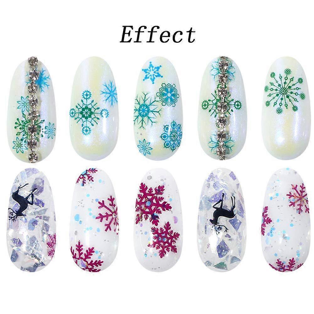 Christmas Nail Sticker New Year Water Decals Christmas Decoration Patch Watermark Nail Art Decoration VXN Beauty