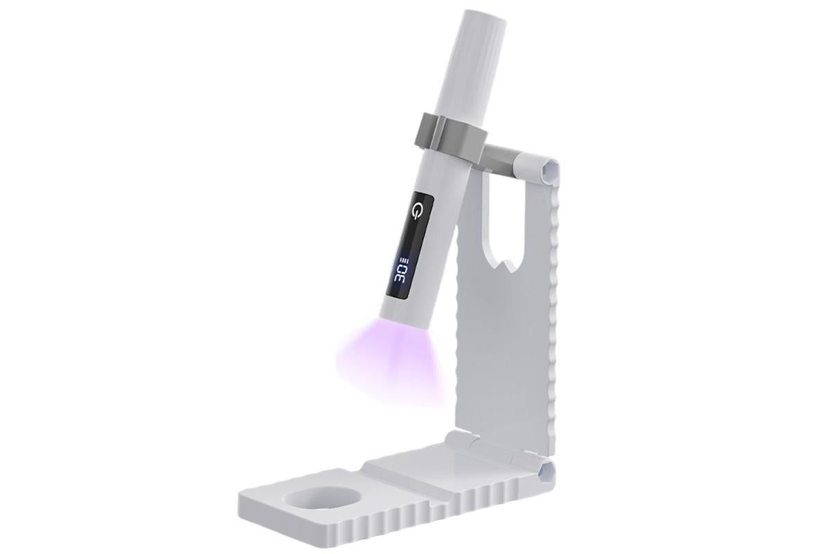 Portable Touch Nail Lamp - Cordless Mini LED Gel Curing UV Light with Timer - White VXN Beauty