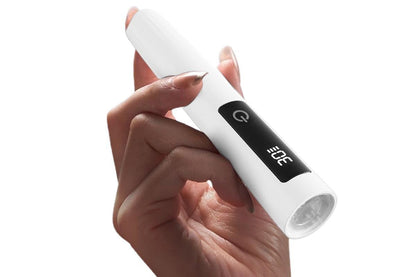 Portable Touch Nail Lamp - Cordless Mini LED Gel Curing UV Light with Timer - White VXN Beauty