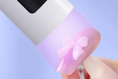 Portable Touch Nail Lamp - Cordless Mini LED Gel Curing UV Light with Timer - White VXN Beauty