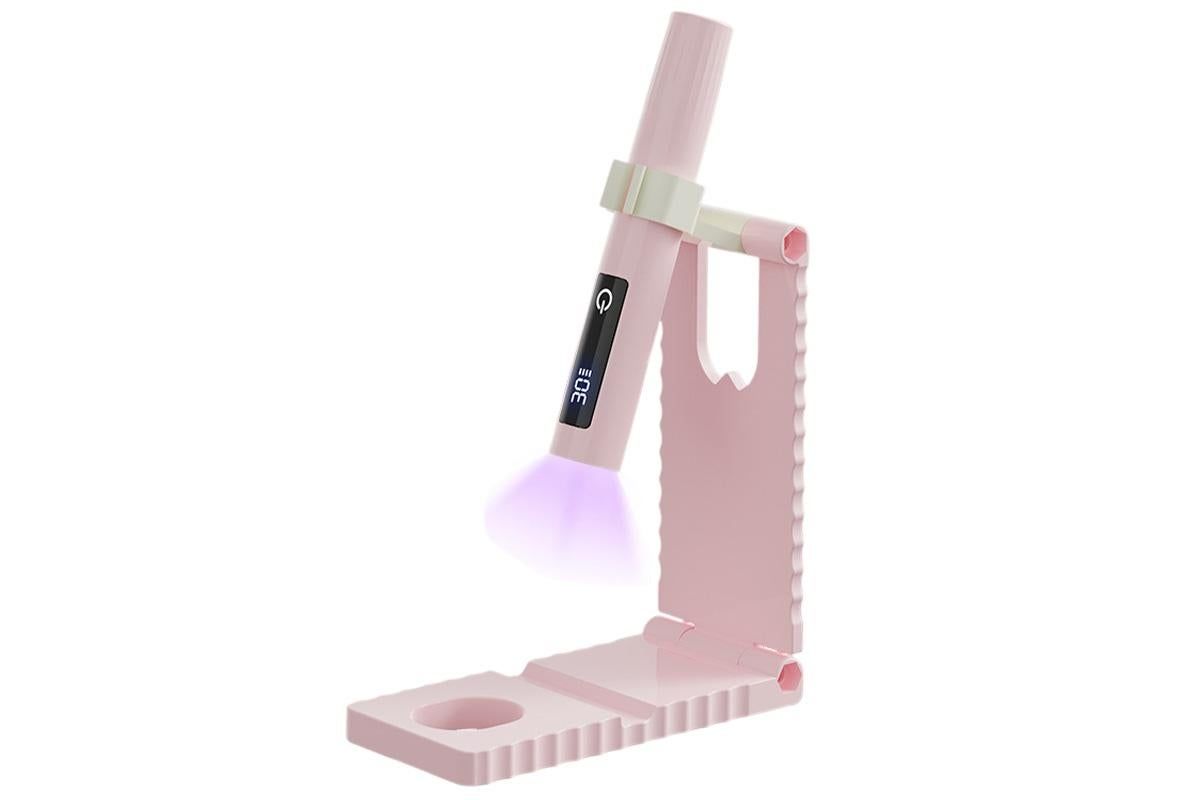 Portable Touch Nail Lamp - Cordless Mini LED Gel Curing UV Light with Timer - Pink VXN Beauty