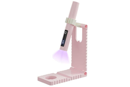 Portable Touch Nail Lamp - Cordless Mini LED Gel Curing UV Light with Timer - Pink VXN Beauty