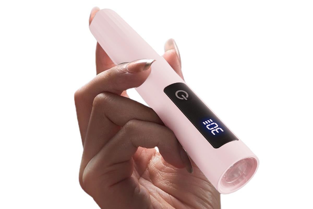 Portable Touch Nail Lamp - Cordless Mini LED Gel Curing UV Light with Timer - Pink VXN Beauty