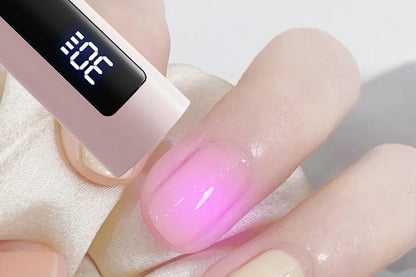 Portable Touch Nail Lamp - Cordless Mini LED Gel Curing UV Light with Timer - Pink VXN Beauty