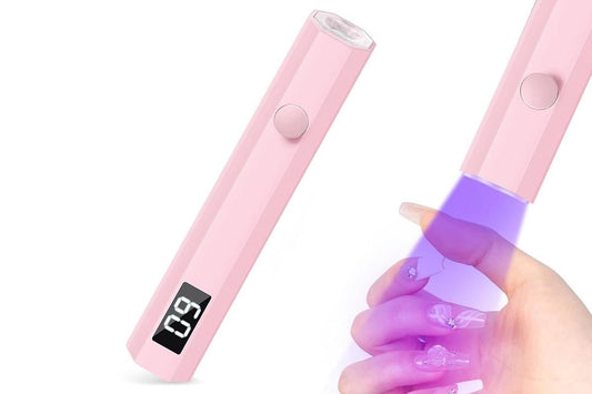 Handheld UV Nail Lamp Portable Gel Nail Dryer for Home Salon Use - Pink VXN Beauty