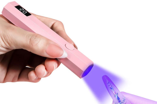 Handheld UV Nail Lamp Portable Gel Nail Dryer for Home Salon Use - Pink VXN Beauty