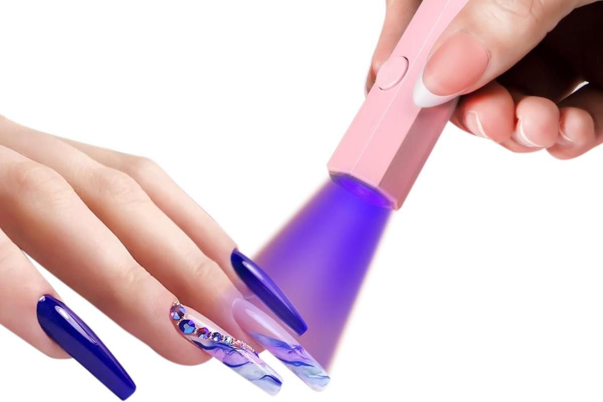Handheld UV Nail Lamp Portable Gel Nail Dryer for Home Salon Use - Pink VXN Beauty
