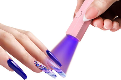 Handheld UV Nail Lamp Portable Gel Nail Dryer for Home Salon Use - Pink VXN Beauty