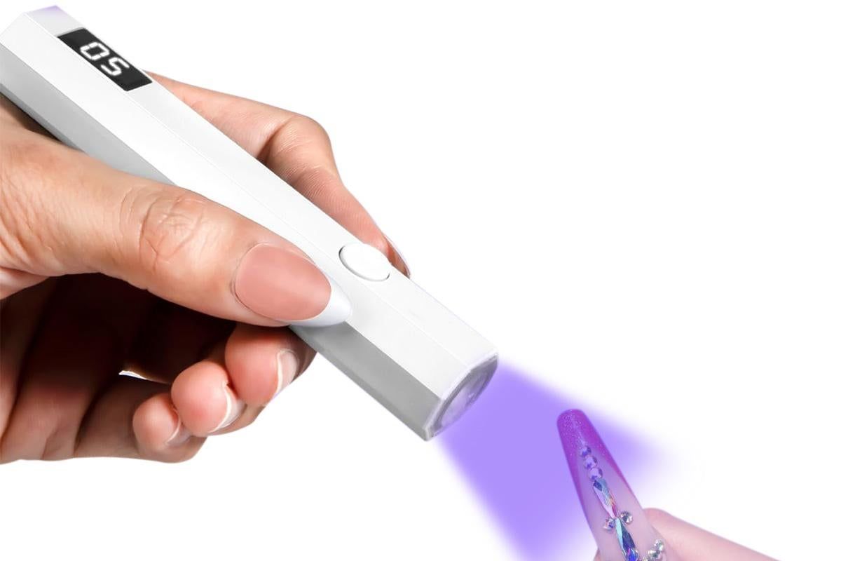 Handheld UV Nail Lamp Portable Gel Nail Dryer for Home Salon Use - White VXN Beauty