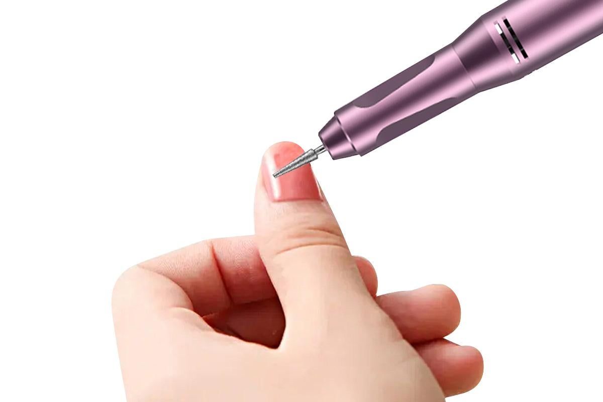 Electric Manicure Tools Kit File Machine Cordless Nail Drill Trimmer Nail Grind Trim Polish-Purple VXN Beauty