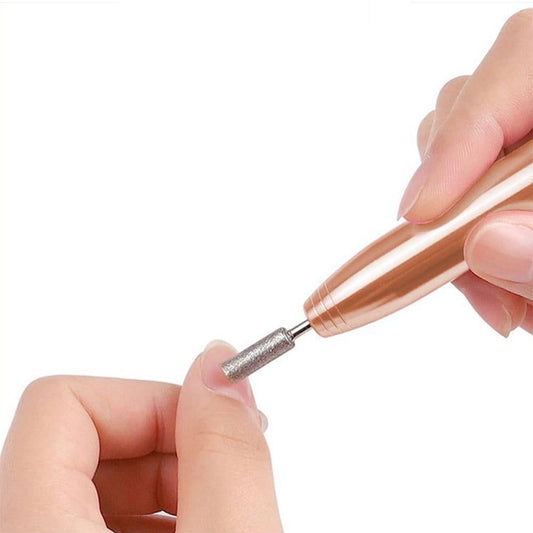 Electric Nail Drill Kit Cordless Nail Drill Portable USB Rechargeable Manicure Pedicure Tools for Acrylic Gel Nails -Gold VXN Beauty