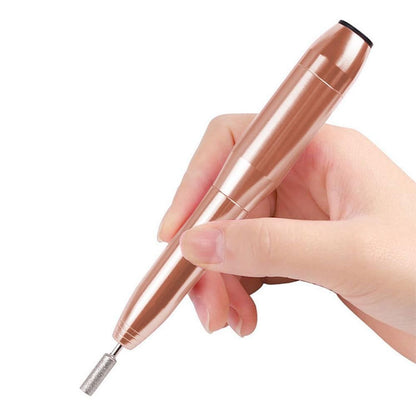 Electric Nail Drill Kit Cordless Nail Drill Portable USB Rechargeable Manicure Pedicure Tools for Acrylic Gel Nails -Gold VXN Beauty