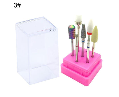 7Pcs Tungsten Steel Ceramics Remove Gel Polish Manicure Pedicure Nail Drill Bits-8# VXN Beauty