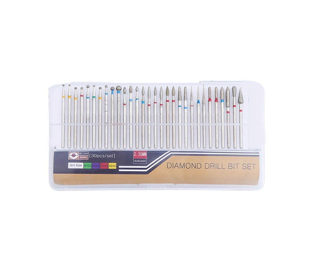 30Pcs Tungsten Steel Nail Drill Bits Manicure Pedicure Gel Polish Removal Tool-A VXN Beauty