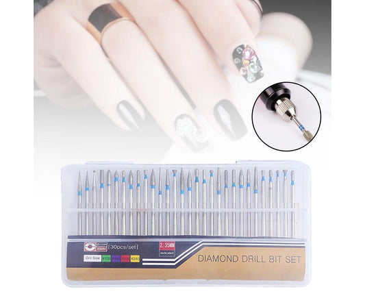 30Pcs Tungsten Steel Nail Drill Bits Manicure Pedicure Gel Polish Removal Tool-A VXN Beauty