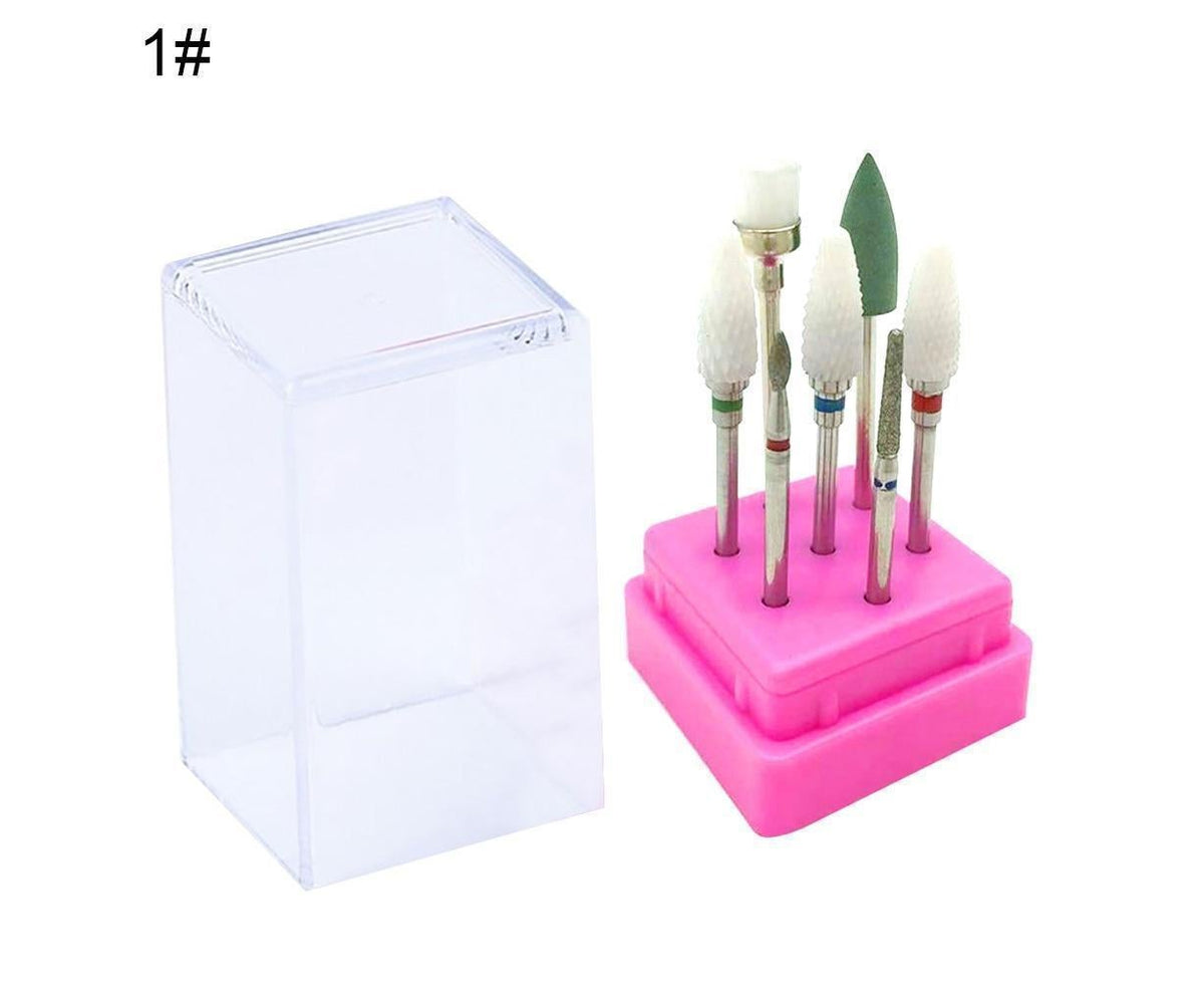 7Pcs Tungsten Steel Ceramics Remove Gel Polish Manicure Pedicure Nail Drill Bits-9# VXN Beauty