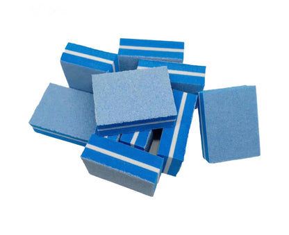 50Pcs / Bag Nail File Mini Multi-function Sponge Manicure Tools Buffer Blocks for Nail-Blue VXN Beauty