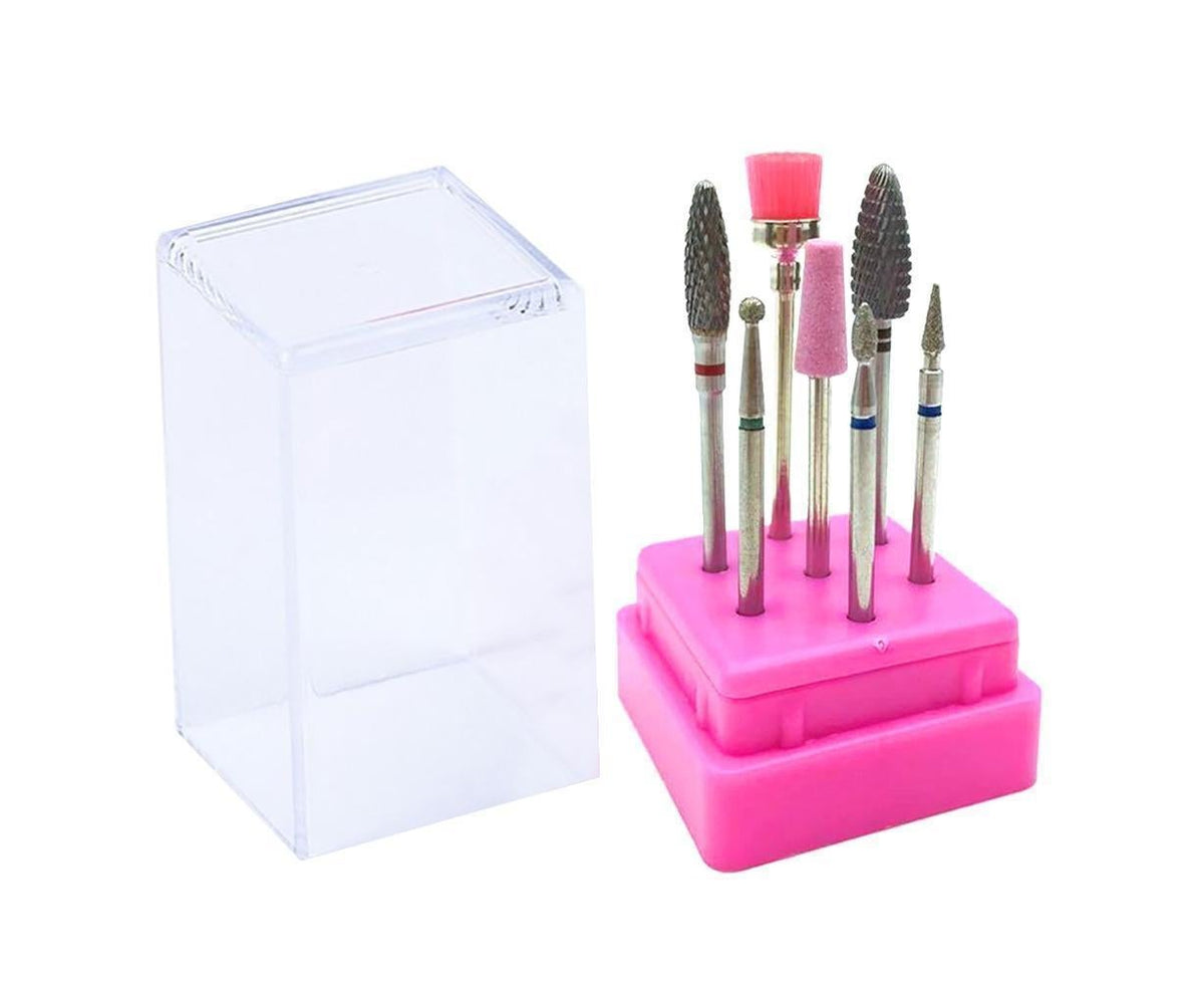 7Pcs Tungsten Steel Ceramics Remove Gel Polish Manicure Pedicure Nail Drill Bits-2# VXN Beauty