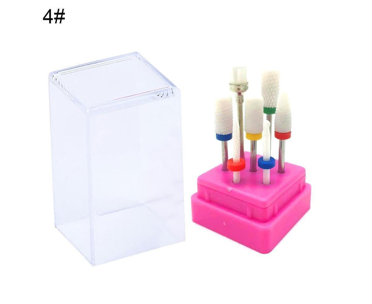 7Pcs Tungsten Steel Ceramics Remove Gel Polish Manicure Pedicure Nail Drill Bits-7# VXN Beauty