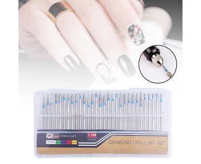 30Pcs Tungsten Steel Nail Drill Bits Manicure Pedicure Gel Polish Removal Tool-C VXN Beauty