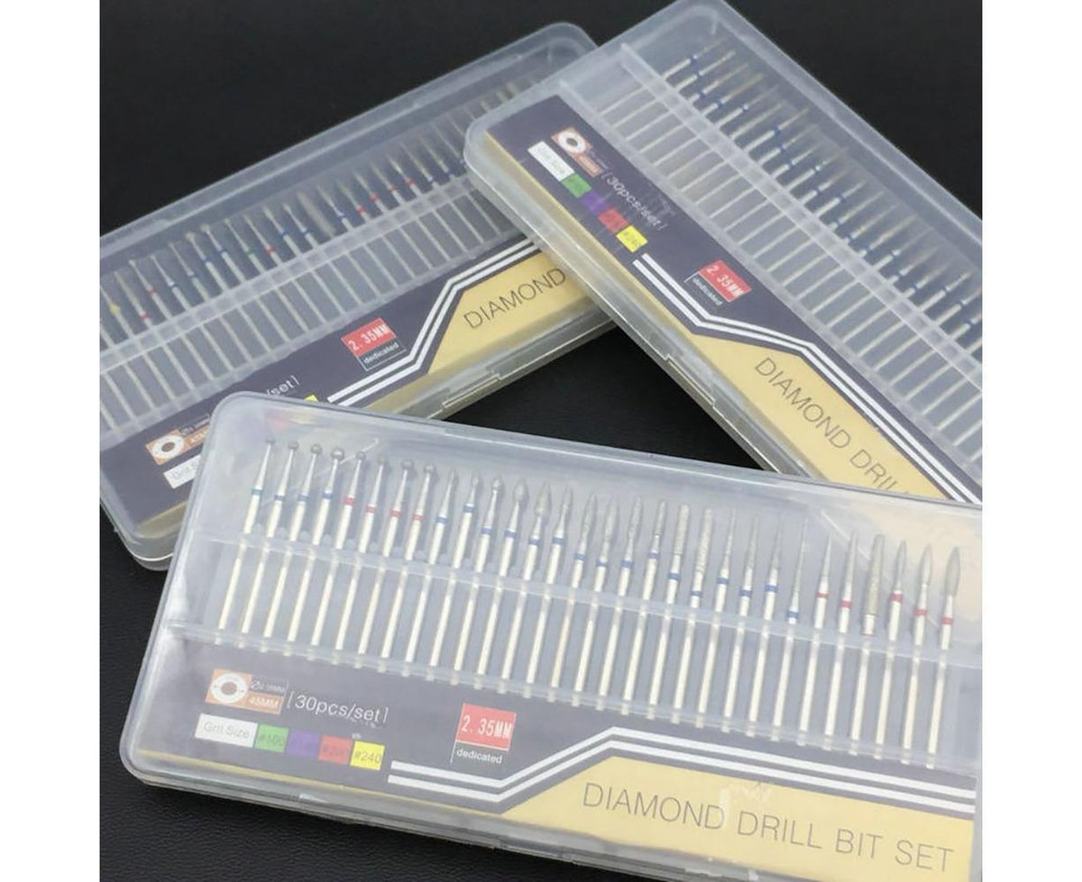 30Pcs Tungsten Steel Nail Drill Bits Manicure Pedicure Gel Polish Removal Tool-C VXN Beauty