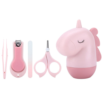 Nail Clippers Kit Cartoon Shape Stainless Steel Baby Nail Trimmer with Tweezers Nail File Storage Box for Baby Nail CarePink VXN Beauty