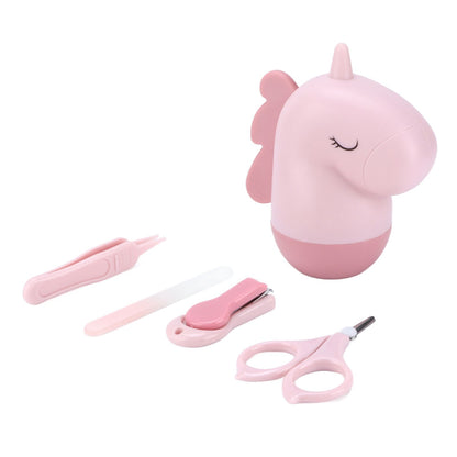 Nail Clippers Kit Cartoon Shape Stainless Steel Baby Nail Trimmer with Tweezers Nail File Storage Box for Baby Nail CarePink VXN Beauty