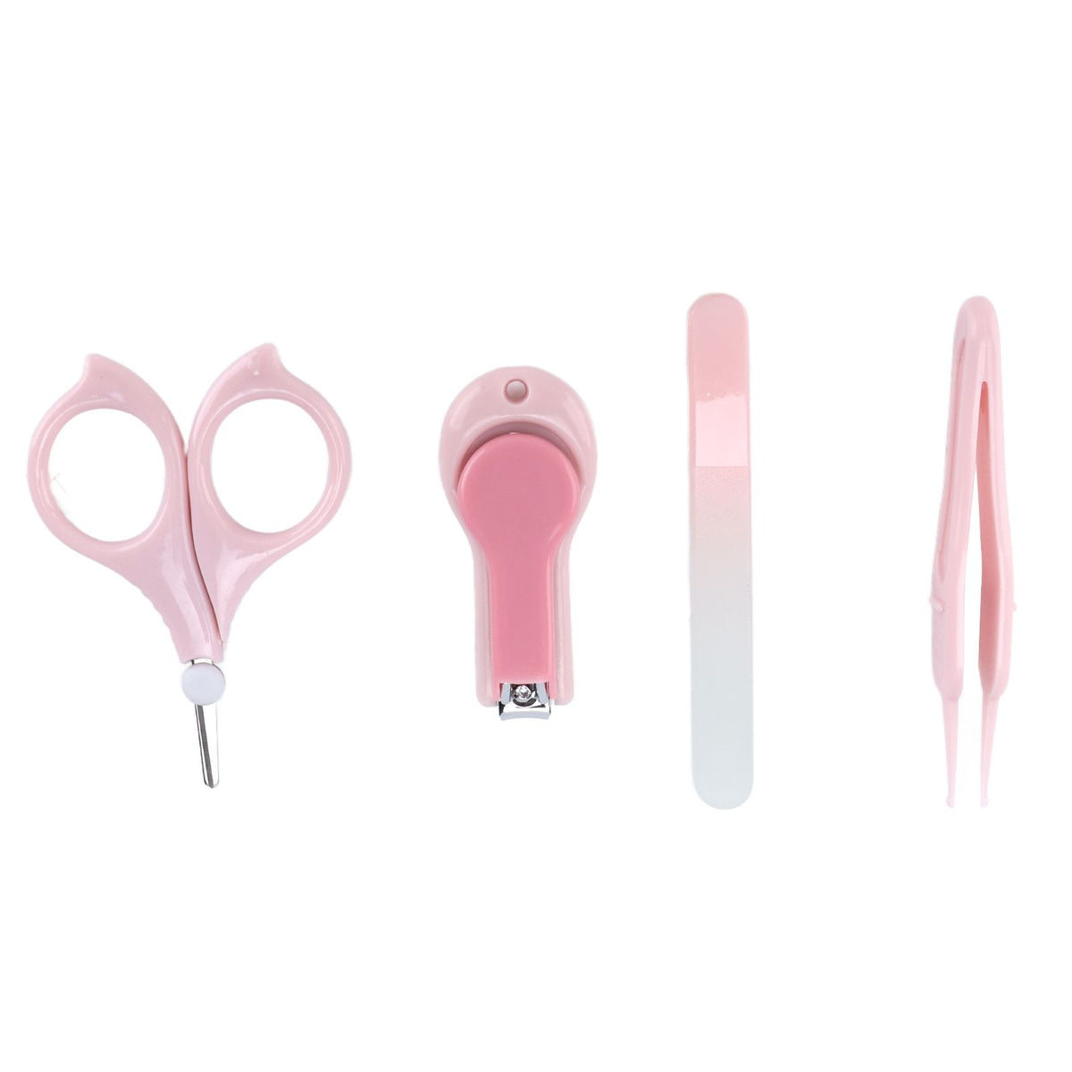 Nail Clippers Kit Cartoon Shape Stainless Steel Baby Nail Trimmer with Tweezers Nail File Storage Box for Baby Nail CarePink VXN Beauty