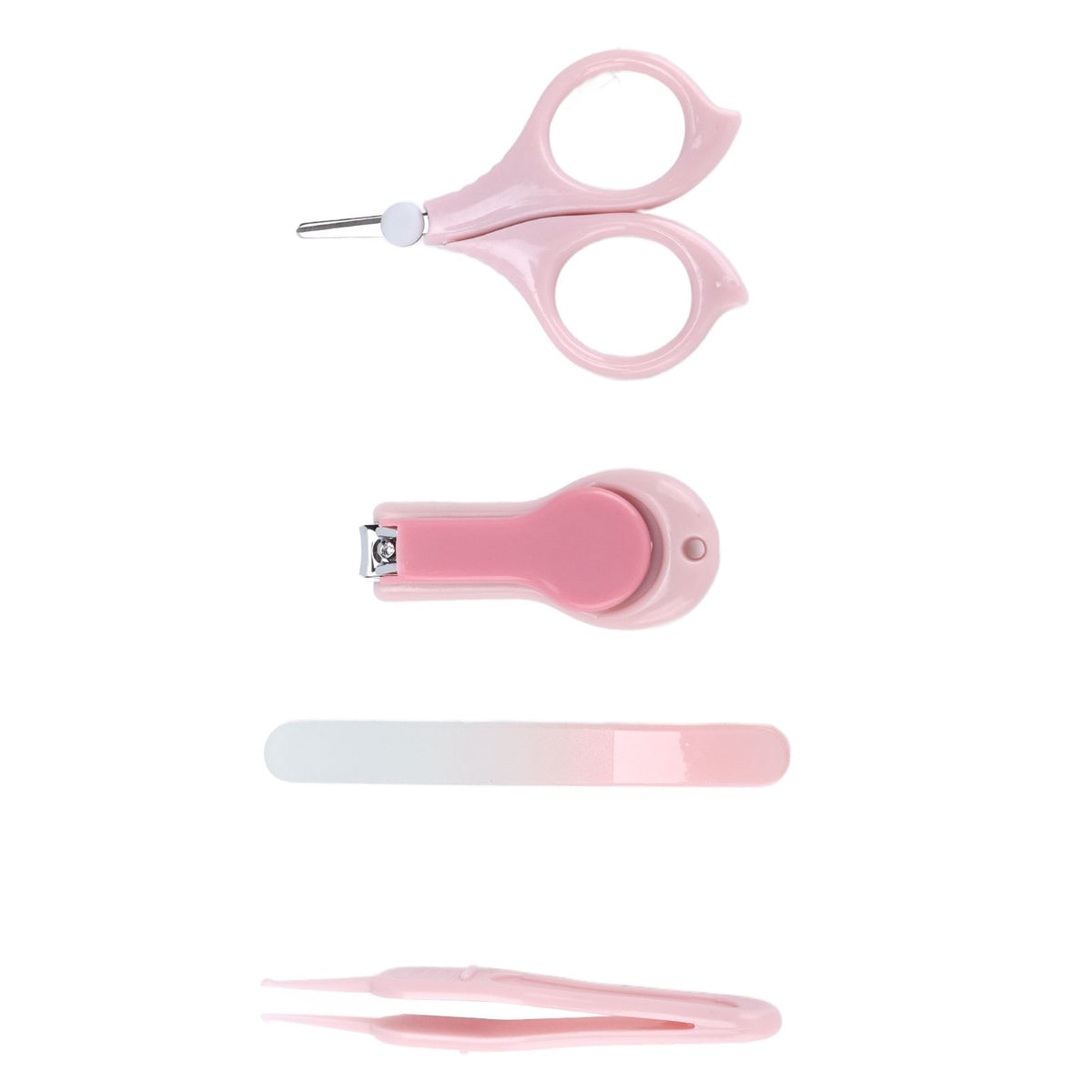 Nail Clippers Kit Cartoon Shape Stainless Steel Baby Nail Trimmer with Tweezers Nail File Storage Box for Baby Nail CarePink VXN Beauty