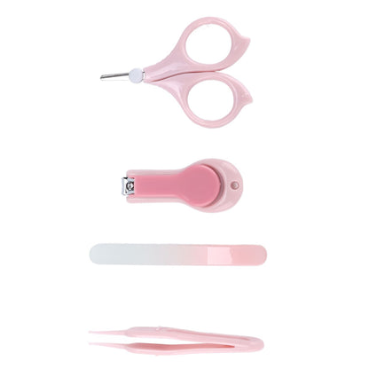 Nail Clippers Kit Cartoon Shape Stainless Steel Baby Nail Trimmer with Tweezers Nail File Storage Box for Baby Nail CarePink VXN Beauty