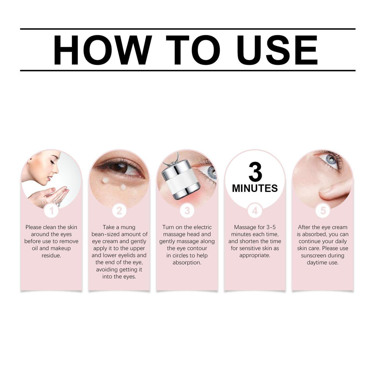 Microcurrent Eye Cream,Under Eye Cream for Dark Circles,Puffiness and Wrinkles, Hyaluronic Acid + Peptide+ Caffeine Eye Cream Anti Aging,Hydrating Eye Care,Gentle Vibration VXN Beauty