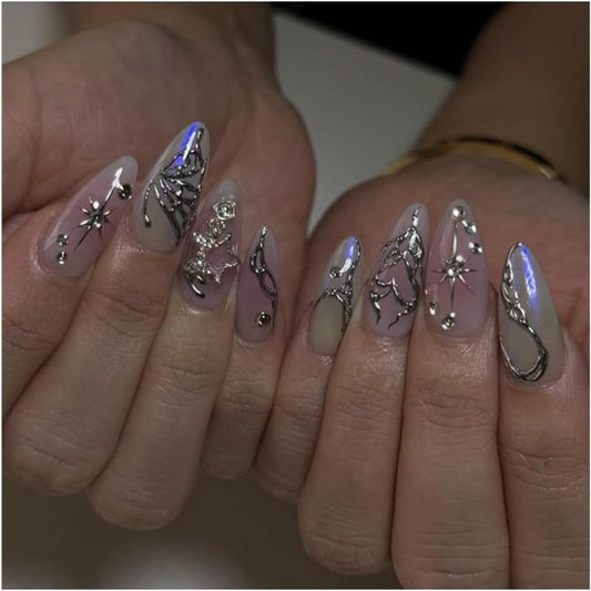 Pink gothic nail art, high-quality nails, intricate nail designs, long-lasting manicure, statement nails, unique nail art set, Australian nail trends VXN Beauty