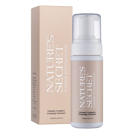 Vitamin Complex Foaming Cleanser 150ml | Hydrating Vitamin Face Cleanser for Makeup Removal, Brightening & Daily Facial Cleansing | Australian Made VXN Beauty