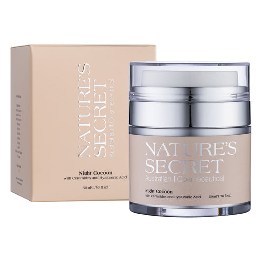 Night Cocoon Moisturiser 50ml | Overnight Repair Face Cream for Hydration, Skin Renewal, Fine Lines & Wrinkles | Australian Made VXN Beauty