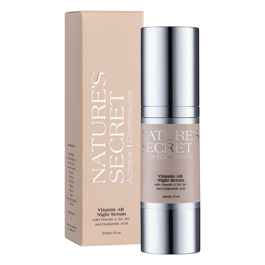 Vitamin AB Night Serum 30ml | Retinol Night Serum | Anti-Ageing Face Serum for Fine Lines, Wrinkles, Skin Renewal, Firming & Hydration | Australian Made | Vegan | Cruelty Free VXN Beauty