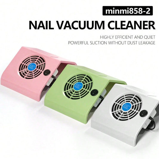 Professional Nail Dust Collector High Power Extractor Salon Dedicated Vacuum Cleaner Nail Art Tools Fine Filtration Net Easy To Clean Green VXN Beauty