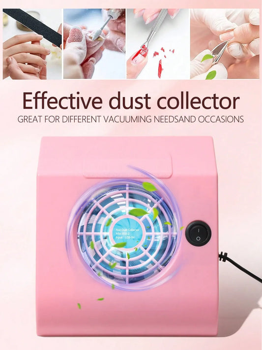 Professional Nail Dust Collector High Power Extractor Salon Dedicated Vacuum Cleaner Nail Art Tools Fine Filtration Net Easy To Clean Green VXN Beauty
