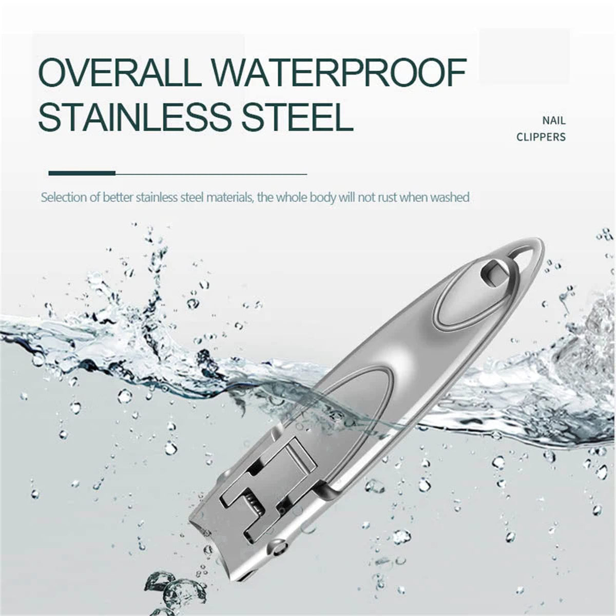 Ultra-Thin Portable Nail Clippers,Anti-Splash Nail Clippers,Nail Tools (silvery) matte black finish that endures years of use VXN Beauty