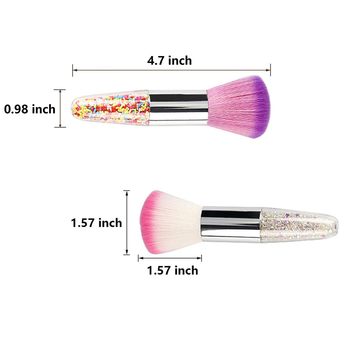 3 Pieces Nail Brushes Remove Dust Powder for Acrylic Nails Makeup Brushes Manicure Brush Clean Up Tools Nail Art Brush Set VXN Beauty