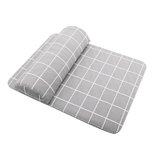 Plaid Arm Rest for Nails Tech, Hand Rest Support, Professional Nail Salon Stand & Manicure Table Pad (Gray) VXN Beauty
