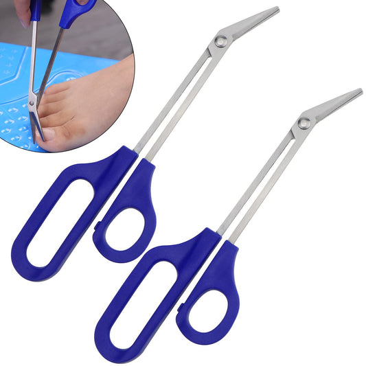 2 PACK Long Handle Toenail Clippers Scissors for Seniors,Nail Cuticle Scissors Clippers Toenail Cutter Stainless Steel Scissors VXN Beauty