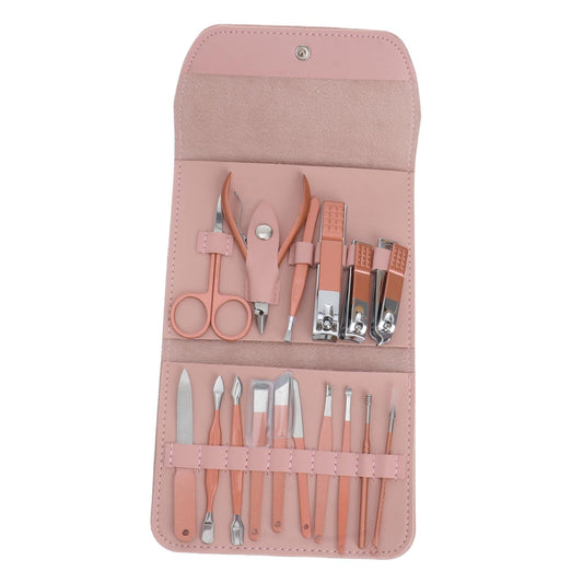 16pcs Manicure Set-Stainless Steel Nail Care Set-Professional Ingrown Toenail Clipper Grooming Tool-Pedicure Kit VXN Beauty