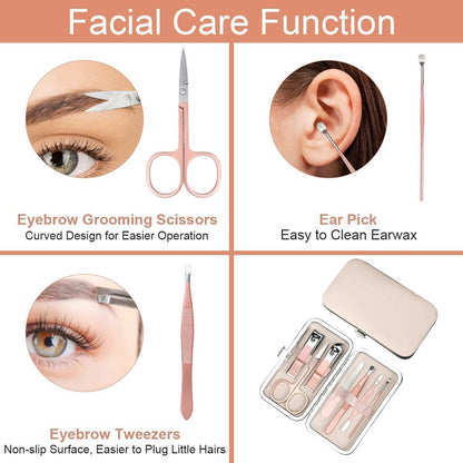 7 professional portable nail repair kits, eyebrow beauty hair clippers, stainless steel nail care tools VXN Beauty