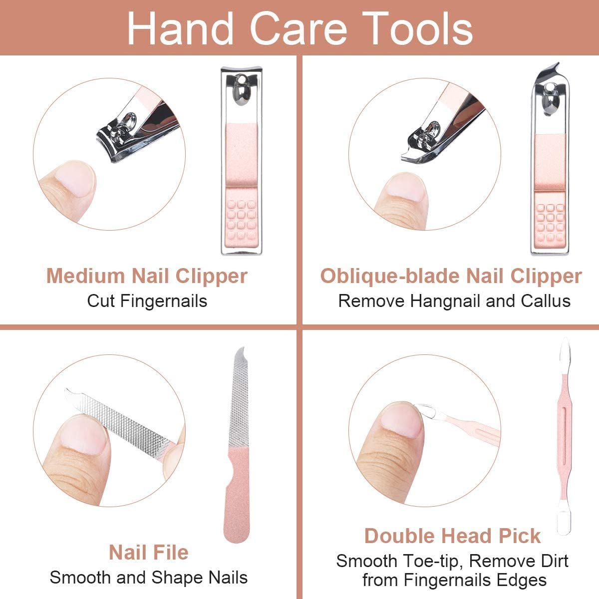 7 professional portable nail repair kits, eyebrow beauty hair clippers, stainless steel nail care tools VXN Beauty