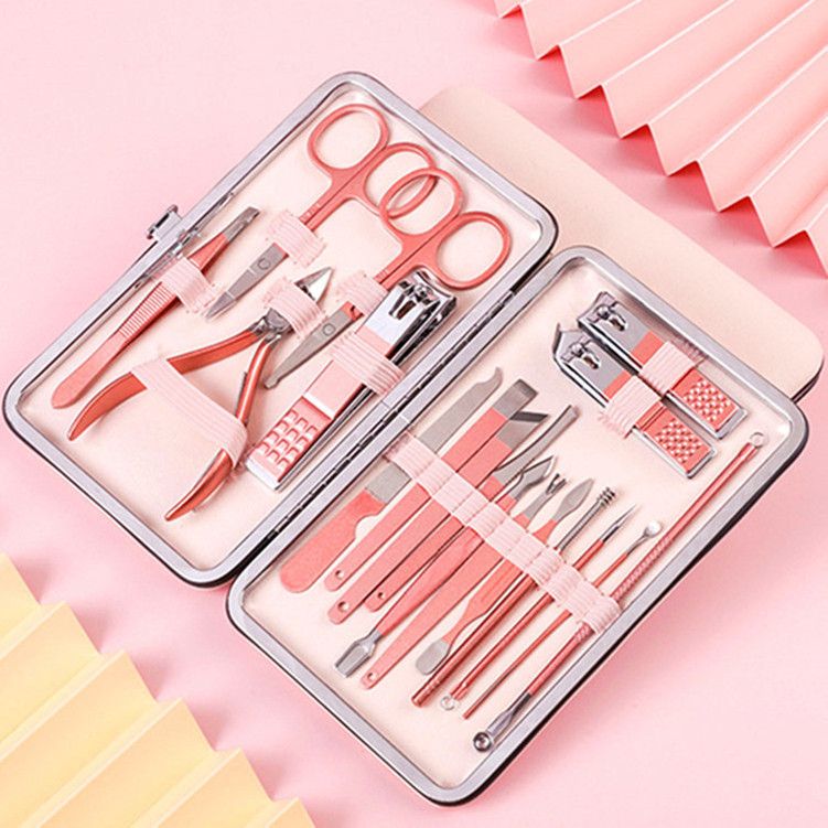 Nail Clippers for Men Women,18 In 1 Stainless Steel Nail Kit Professional Manicure Pedicure Kit Nail Scissors Cuticle Trimmer Nail VXN Beauty